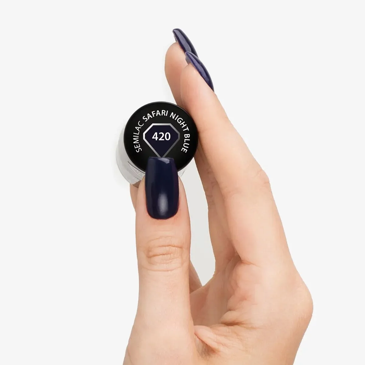 420 Safari Night Blue - Semilac Soak Off Gel / Hybrid Nail Polish