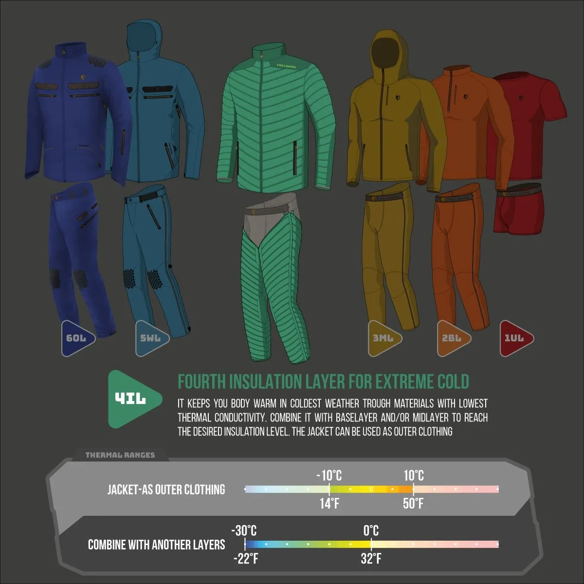 4IL Hunting Down Jacket - Packable Puffy Coat - 1000FP Puffer