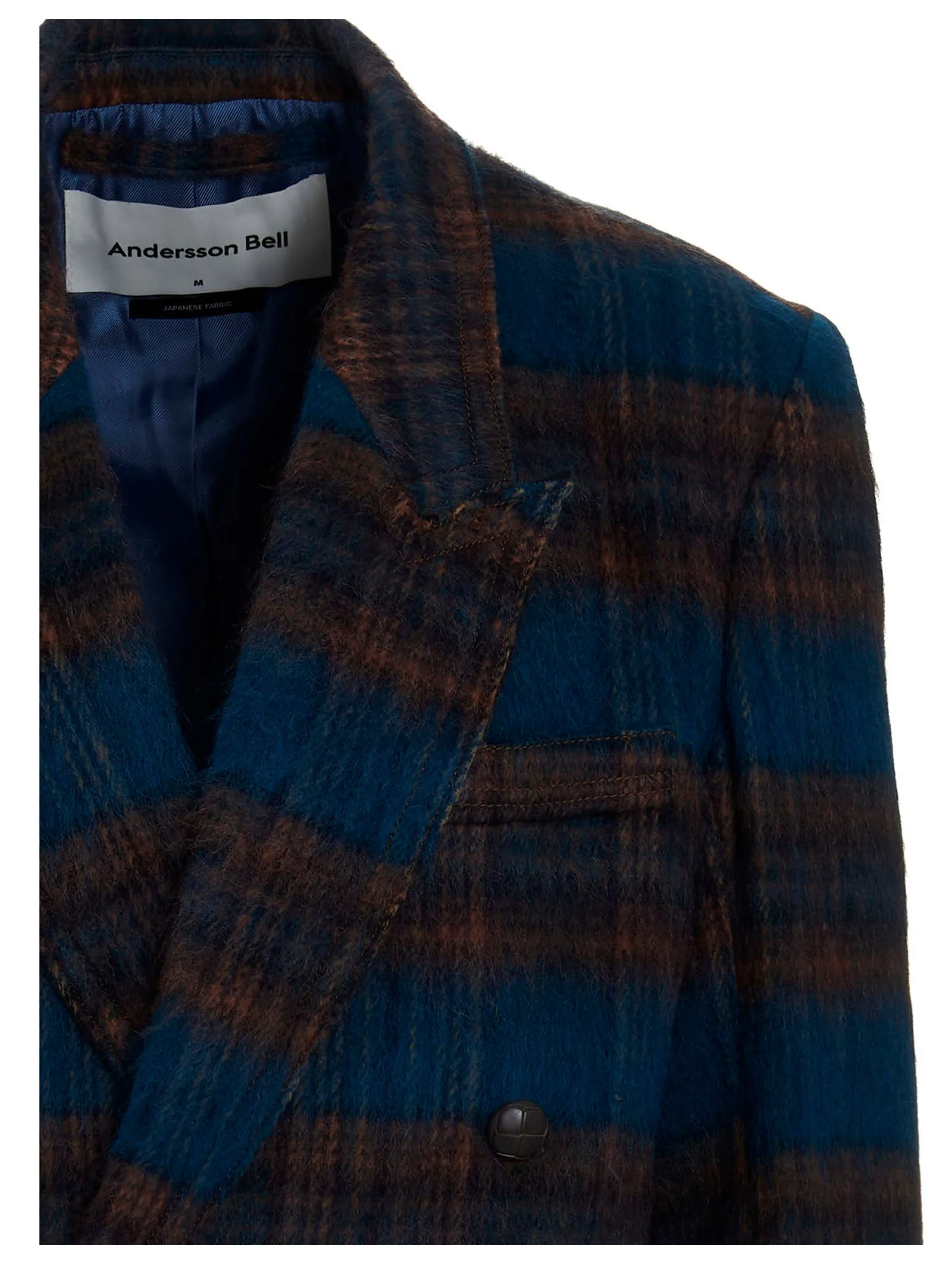 Andersson Bell Check Patterned Double-Breasted Coat