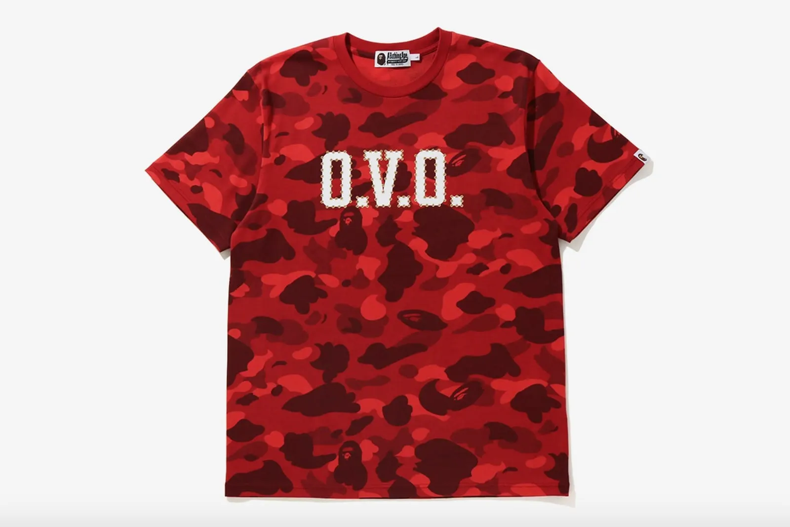 BAPE X OVO CAMO RED TEE
