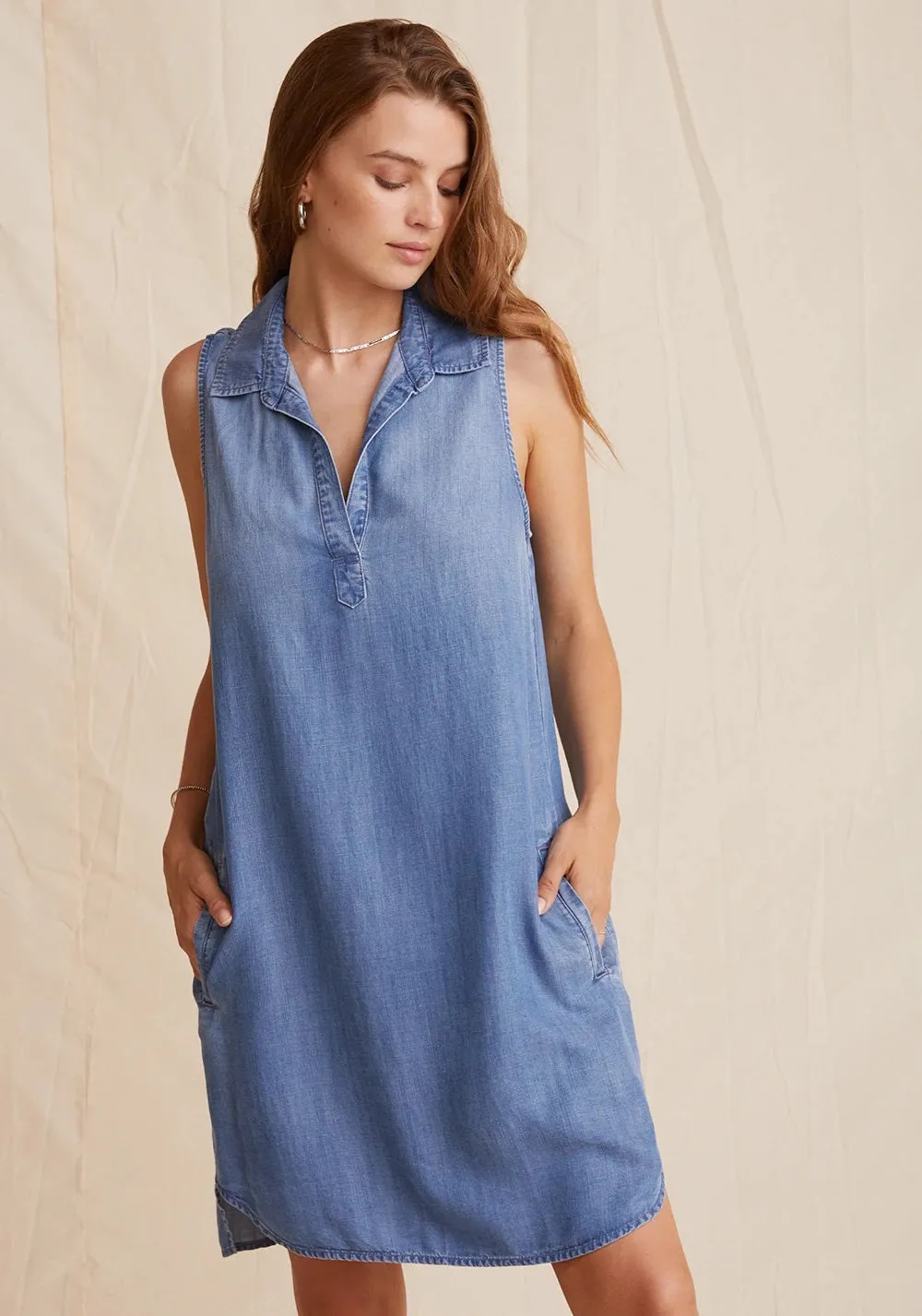 Bella Dahl - Sleeveless A Line Dress in Medium Ombre