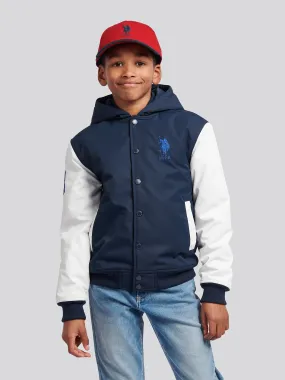 Boys Player 3 Bomber Jacket in Dark Sapphire Navy
