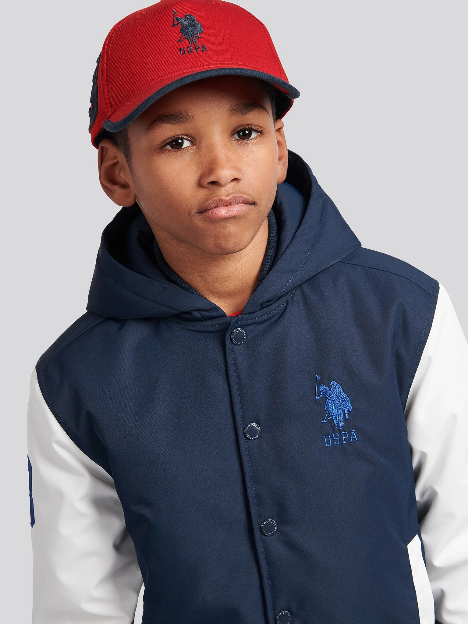 Boys Player 3 Bomber Jacket in Dark Sapphire Navy