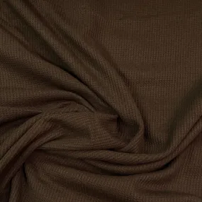 Brown Cotton Waffle Thermal Fabric