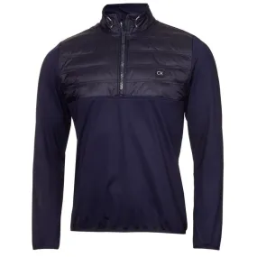 Calvin Klein Golf Rangewood 1/2 Zip Hybrid Pullover Top CKMS24890 Evening Blue