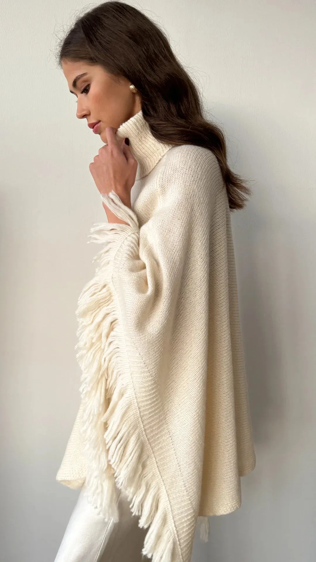 Charli Pearl Poncho in Cloud