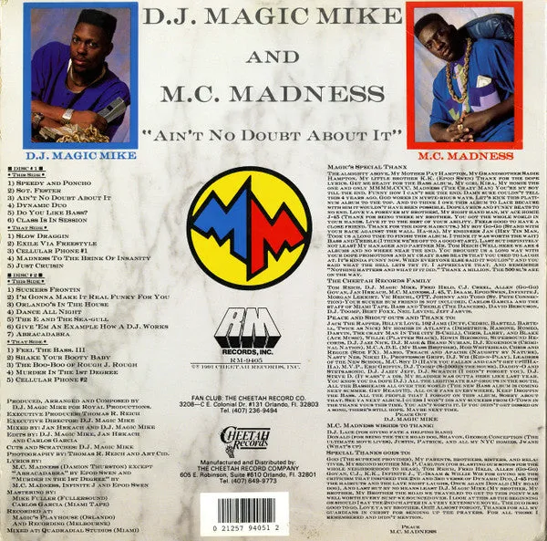DJ Magic Mike And M.C. Madness* - Ain't No Doubt About It (2xLP, Album, Ltd, Promo, Red) (VG )