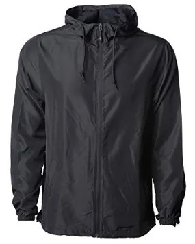 Global Blank Men’s Lightweight Windbreaker Winter Jacket Water Resistant Shell Black