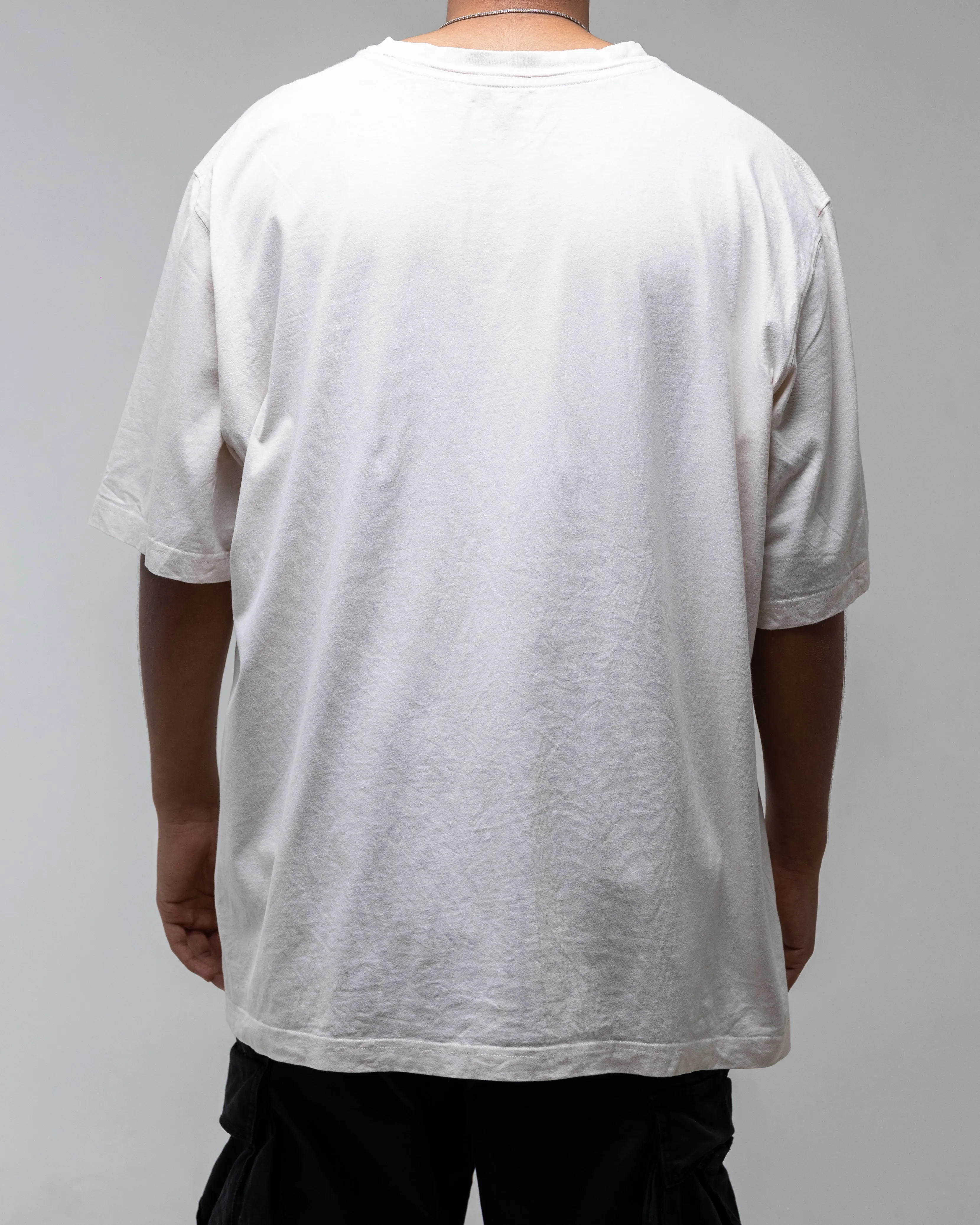 HERON PRESTON PRINT T-SHIRT - BEIGE & BLACK
