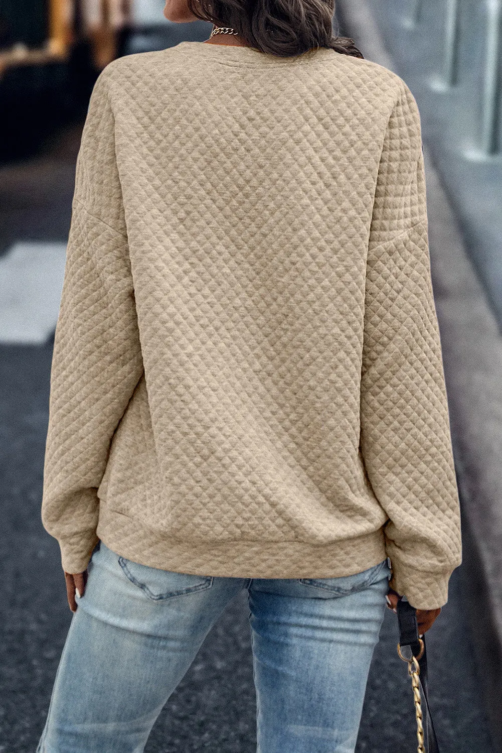 Leopard Colorblock Quilted Zip Sweatshirt