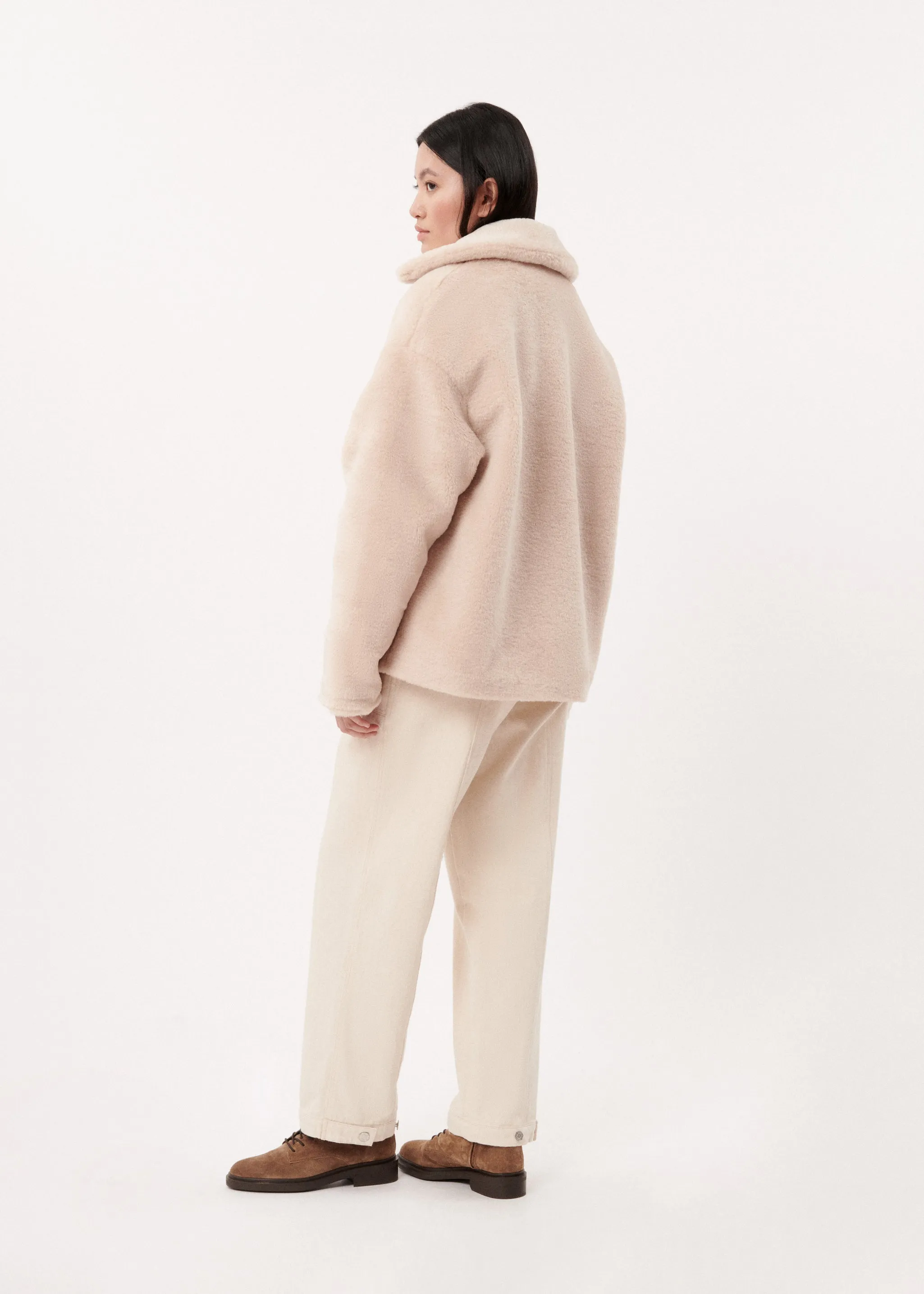 Lonnie Faux Fur Coat (Cream)