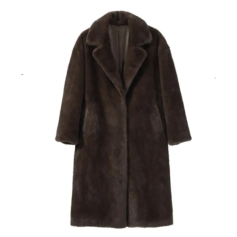 Mandi Faux Mink Fur Maxi Coat