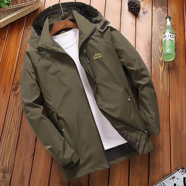 Men's Casual Hooded Waterproof Windbreaker Bomber Tourist Tactical Jacket
