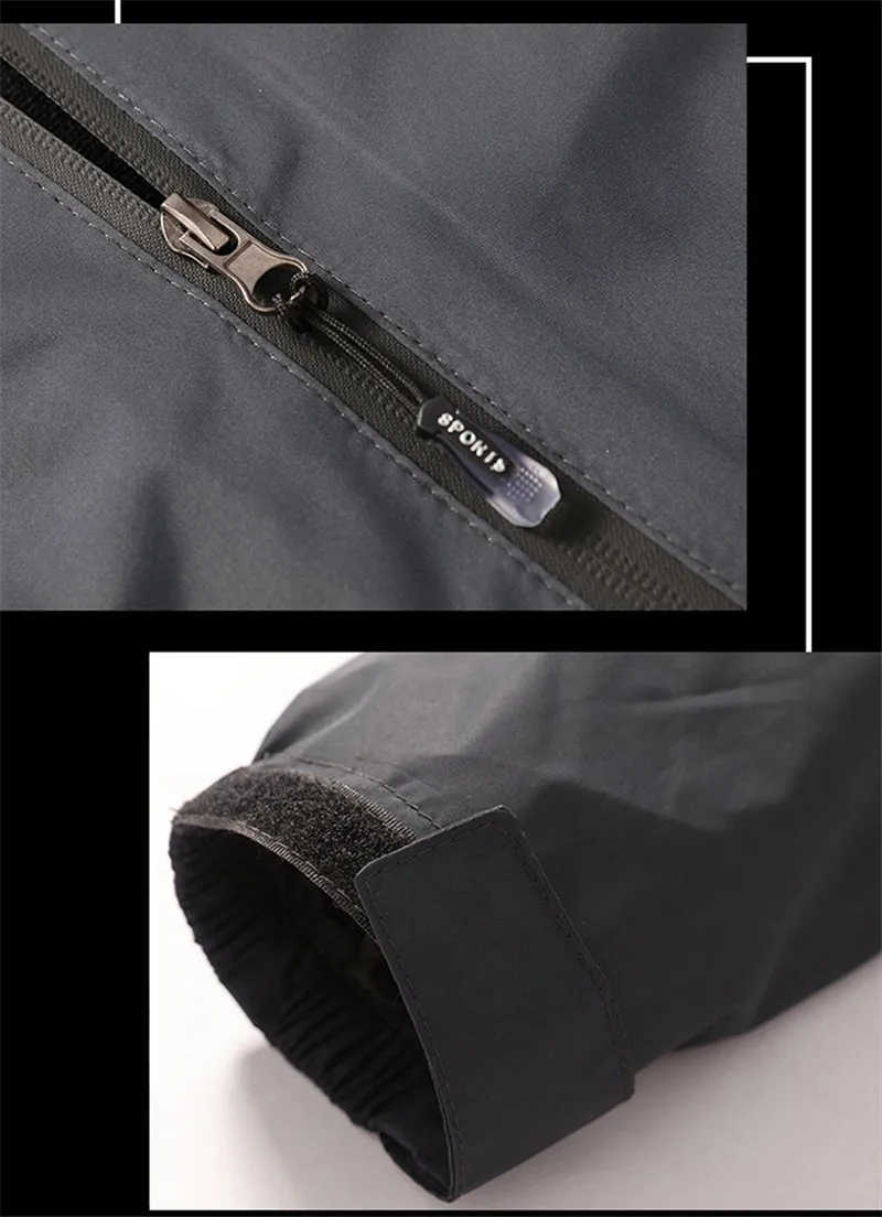 Men's Casual Hooded Waterproof Windbreaker Bomber Tourist Tactical Jacket