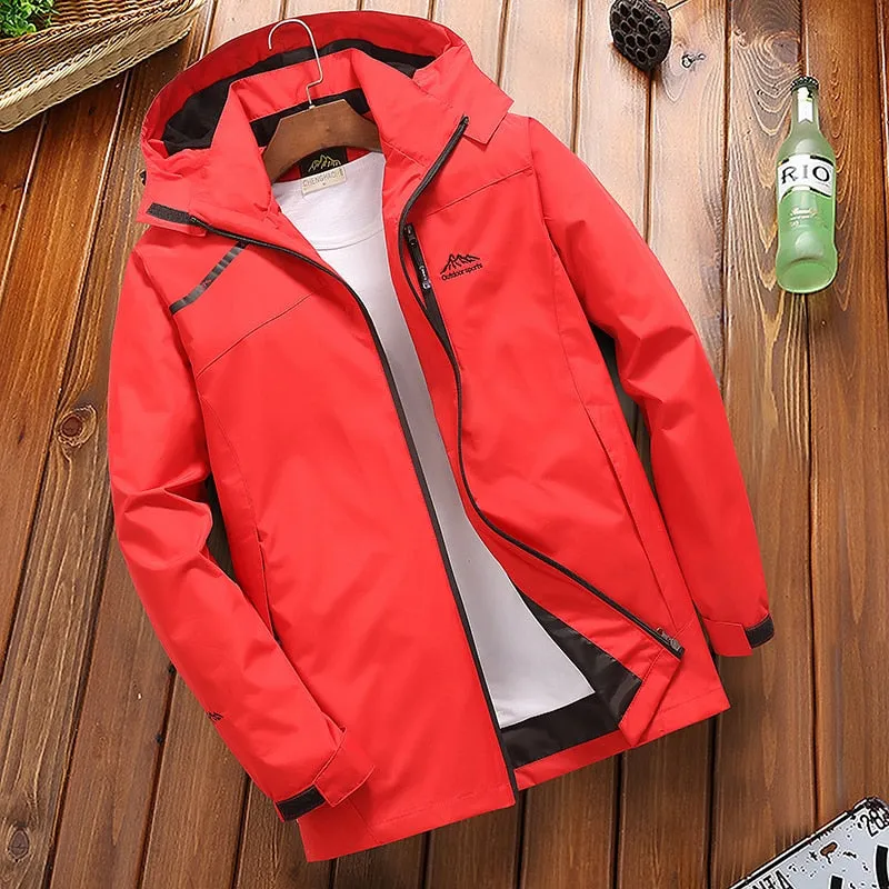 Men's Casual Hooded Waterproof Windbreaker Bomber Tourist Tactical Jacket