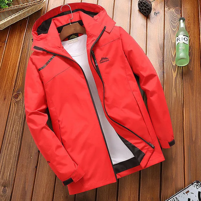 Men's Casual Hooded Waterproof Windbreaker Bomber Tourist Tactical Jacket