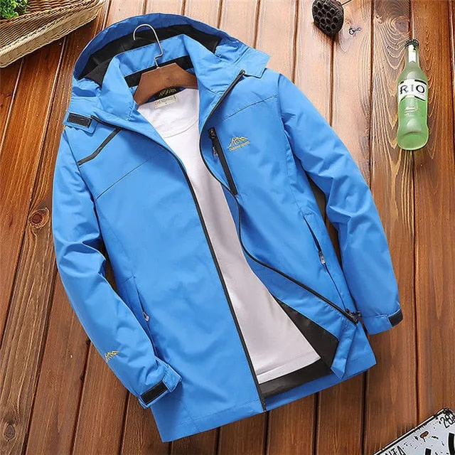 Men's Casual Hooded Waterproof Windbreaker Bomber Tourist Tactical Jacket