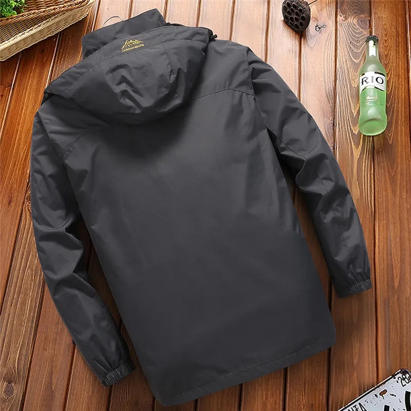 Men's Casual Hooded Waterproof Windbreaker Bomber Tourist Tactical Jacket