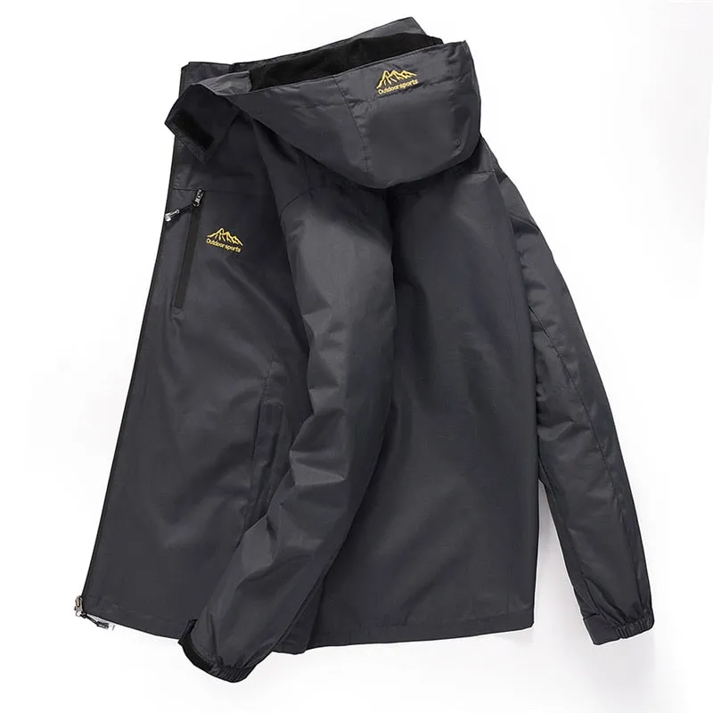 Men's Casual Hooded Waterproof Windbreaker Bomber Tourist Tactical Jacket