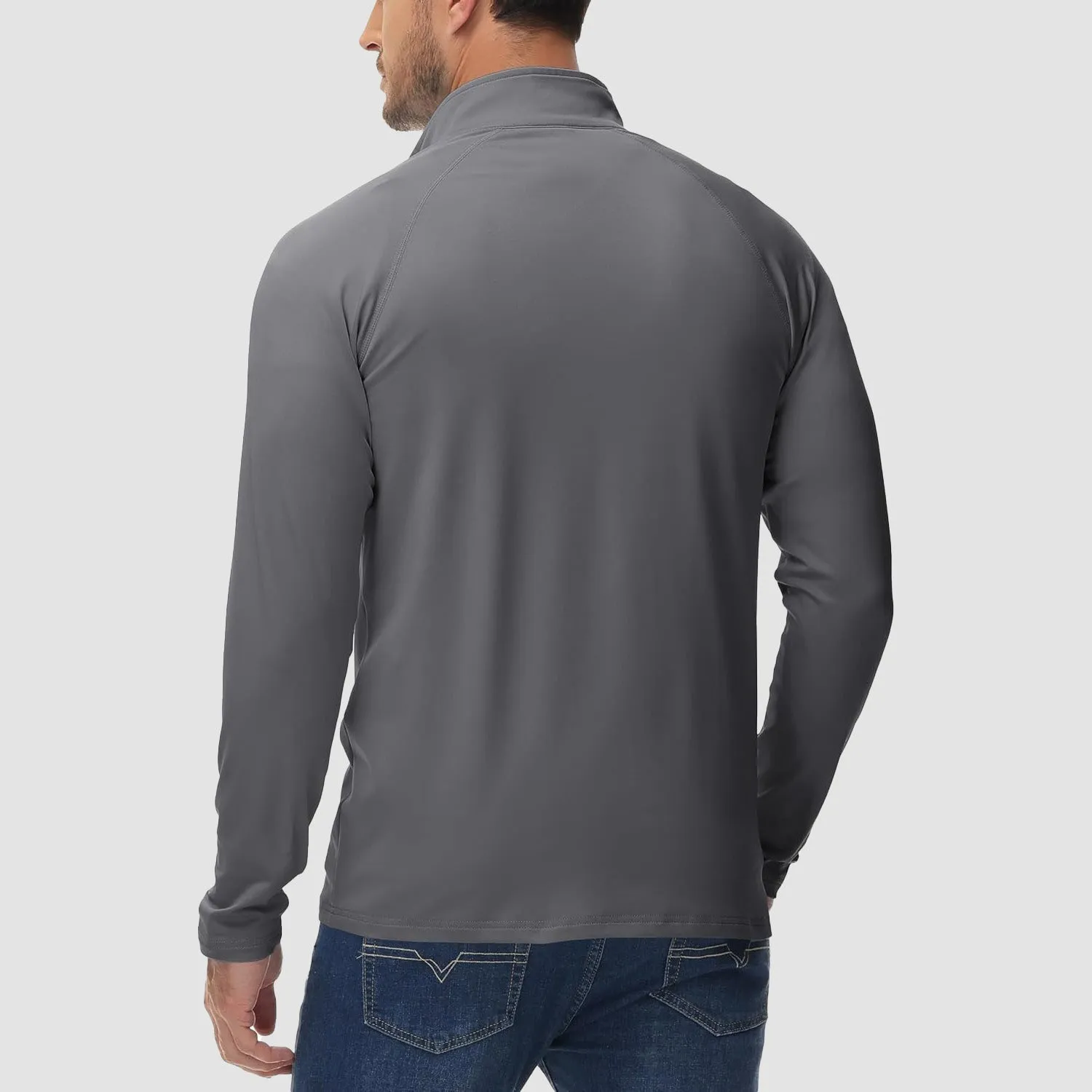 Men's Fleece-Lined Quarter Zip Pullover Sweatshirt