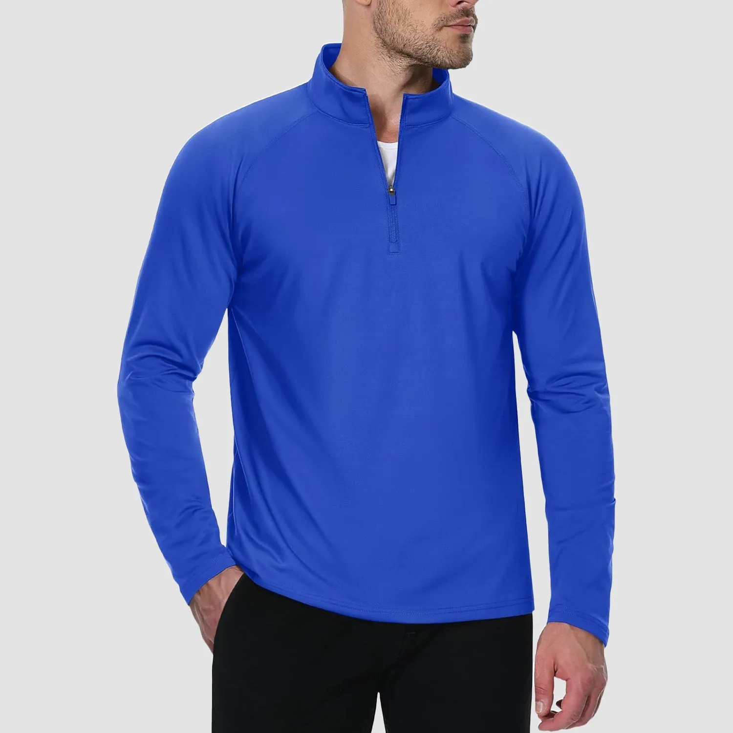 Men's Fleece-Lined Quarter Zip Pullover Sweatshirt