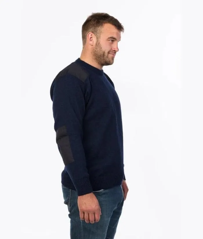 MKM Survival Sweater with Cotton Elbow and Shoulder Patches