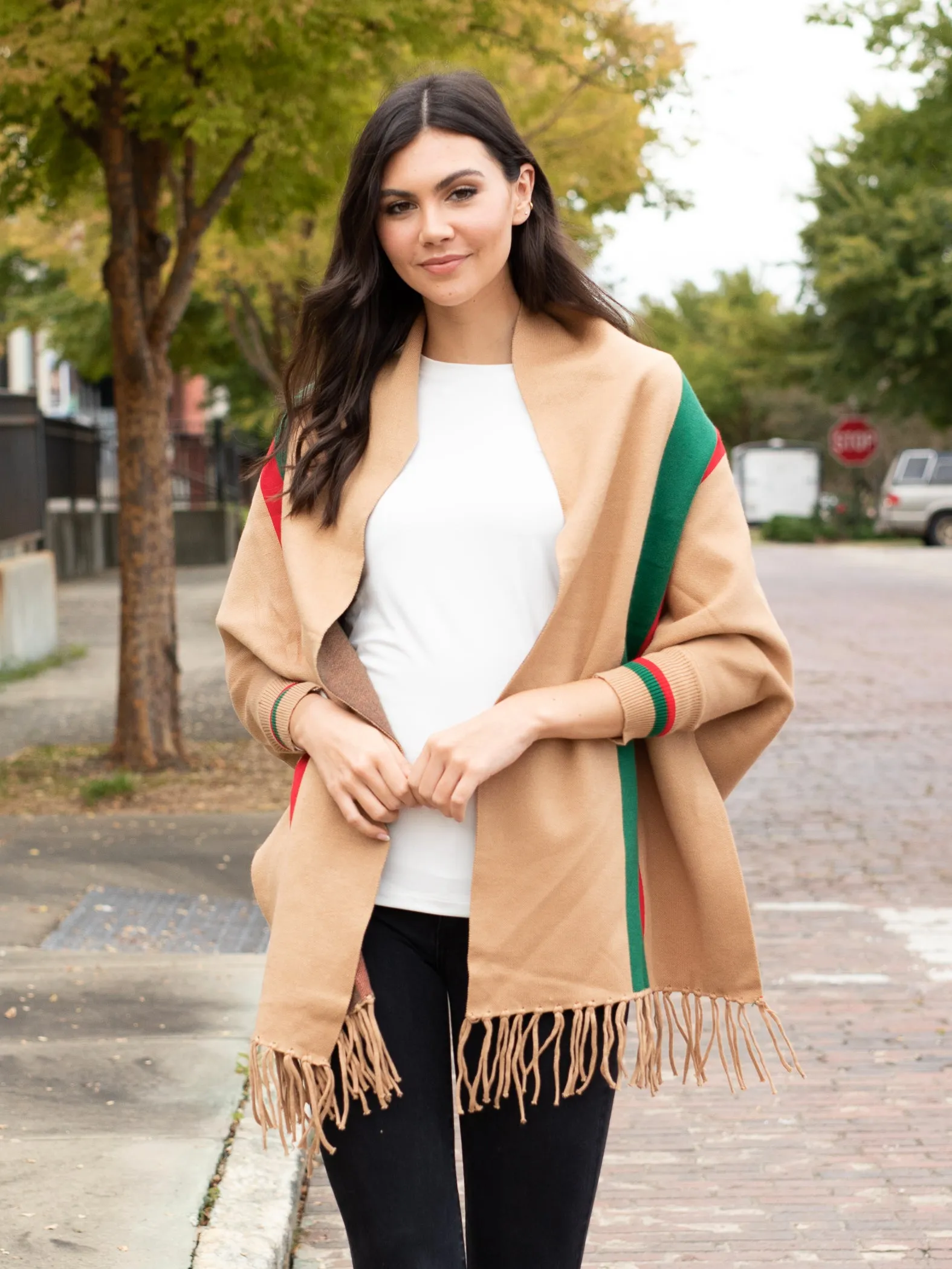 New York Stroll Striped Shawl