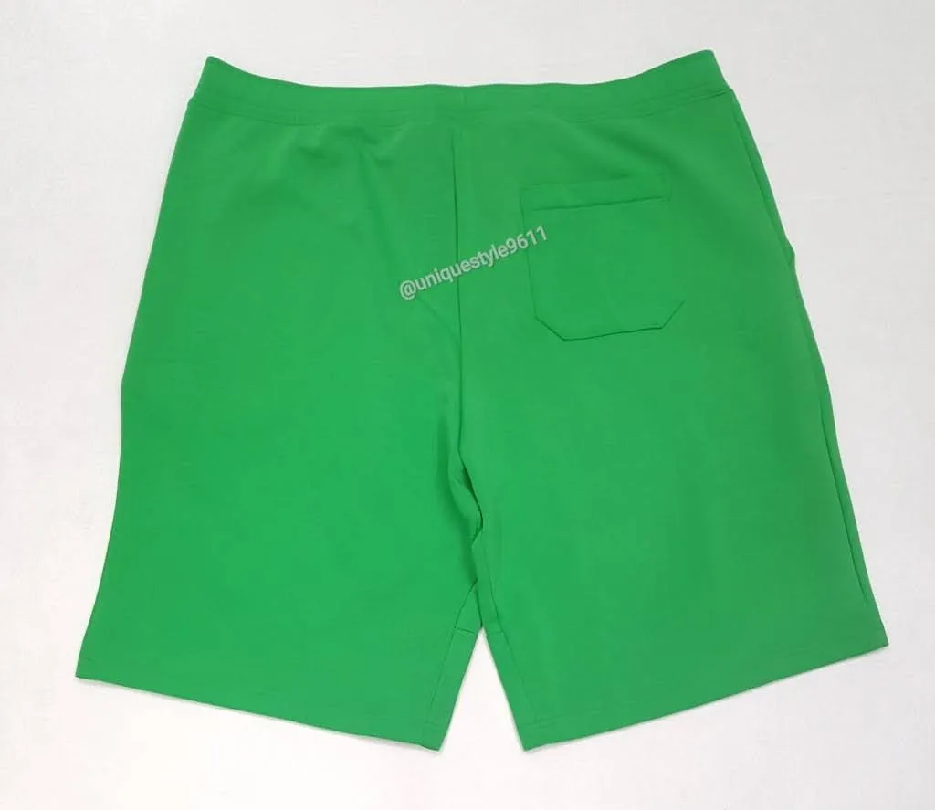 Nwt Polo Big & Tall Green Double Knit Small Pony Shorts