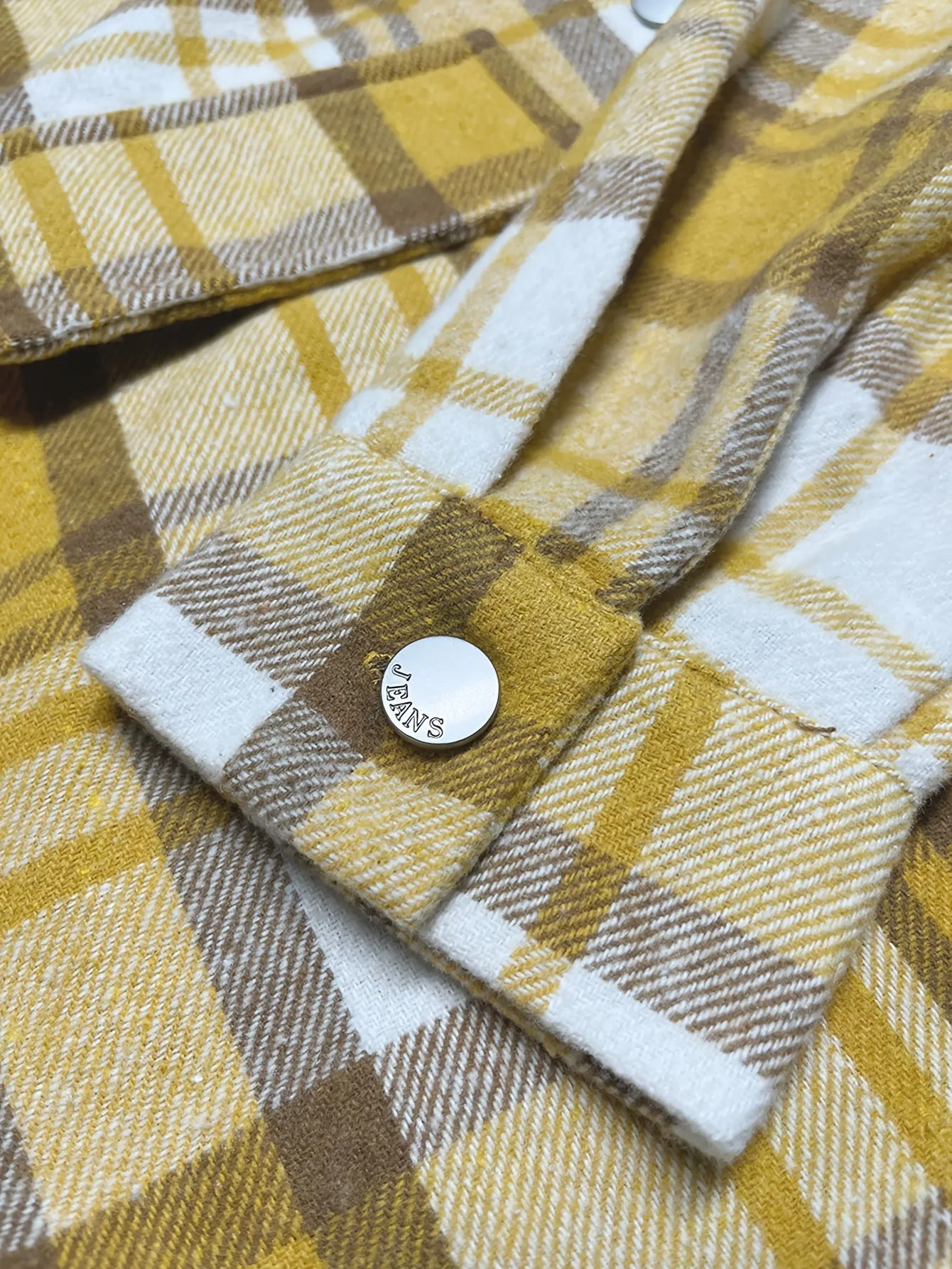 Plaid Print Cropped Jacket ER8547