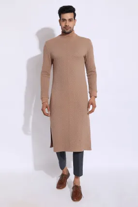 Quilted Polo Neck Kurta