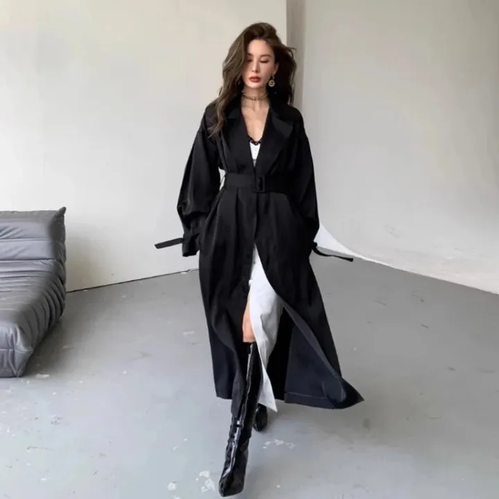 Rochelle Satin Puff Sleeve Trench Coat