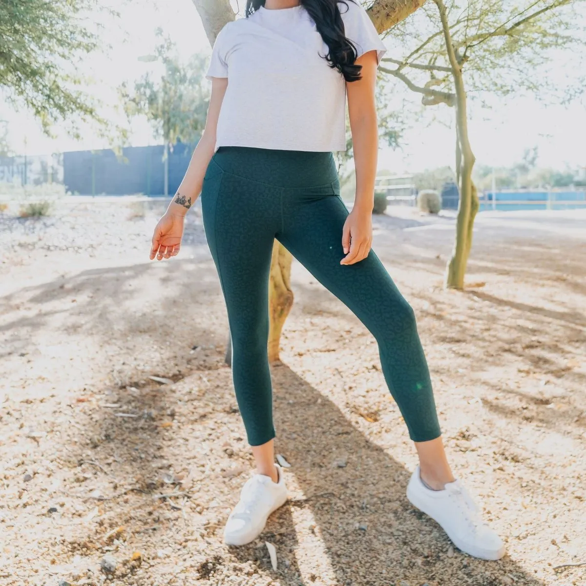 Shakti 7/8 Capris - Ponderosa Leopard