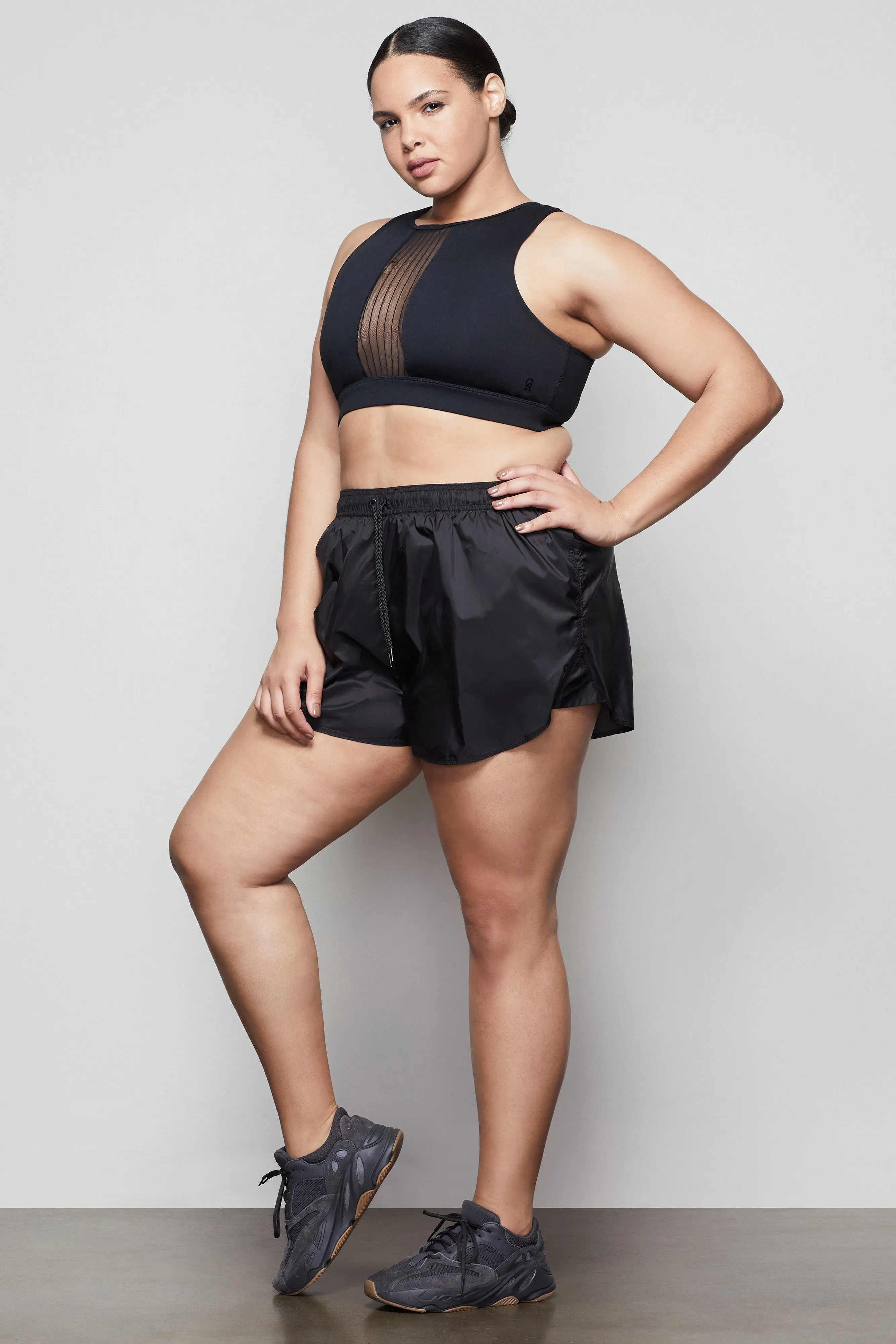 SHEER RUNNING SHORT | BLACK001