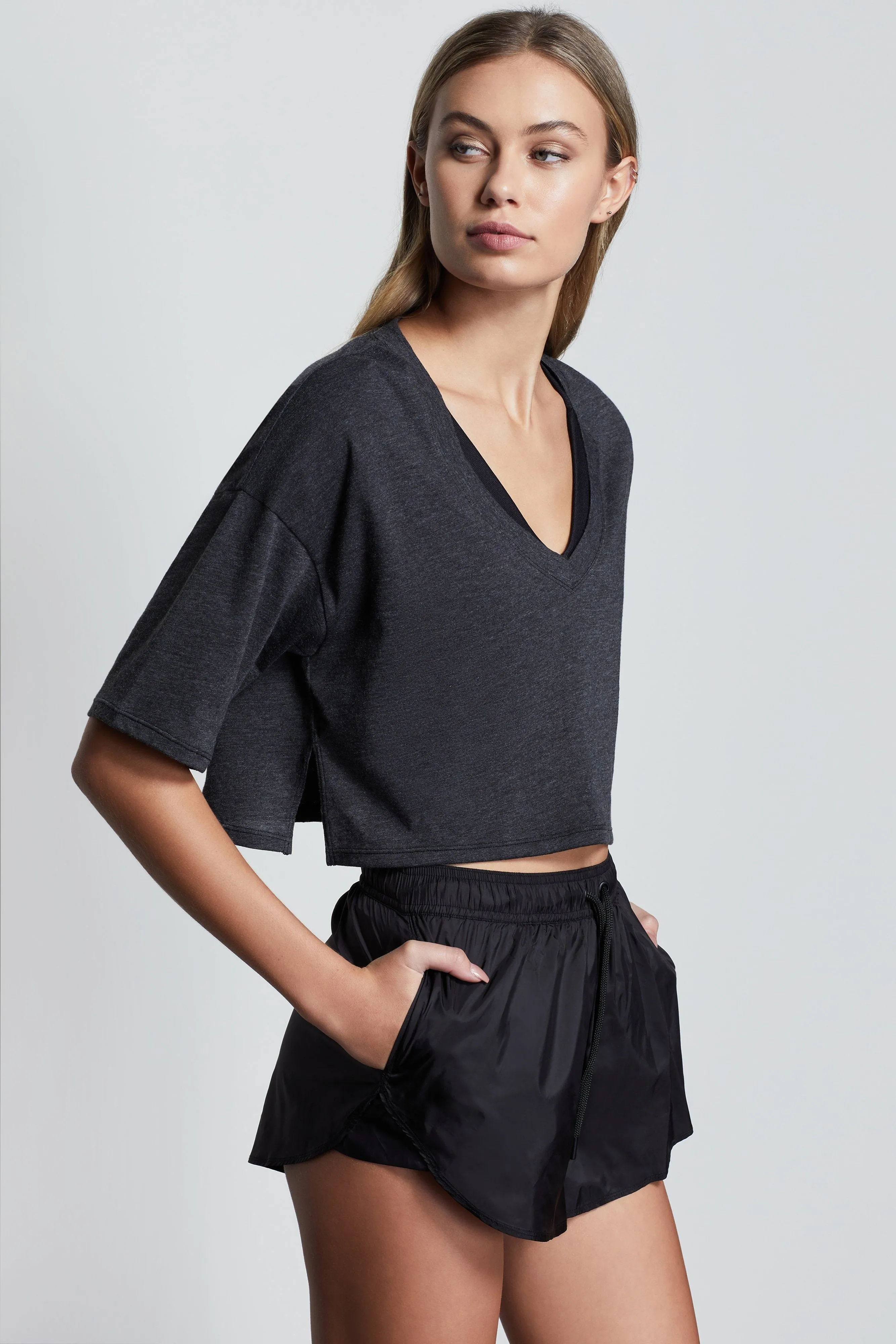 SHEER RUNNING SHORT | BLACK001