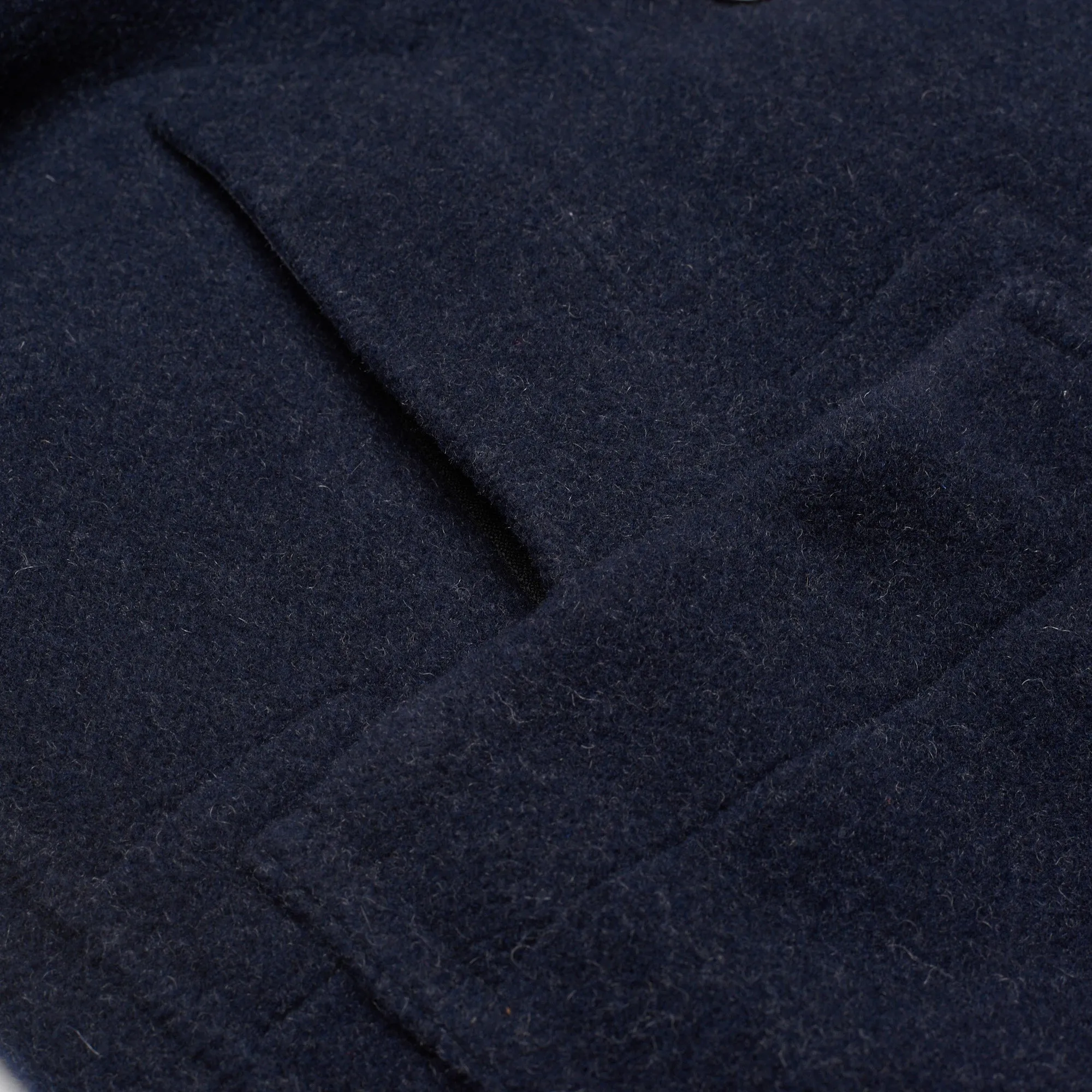 STONE ISLAND PANNO JACQUARD Navy Blue Wool Pea Coat NEW Logo Patch