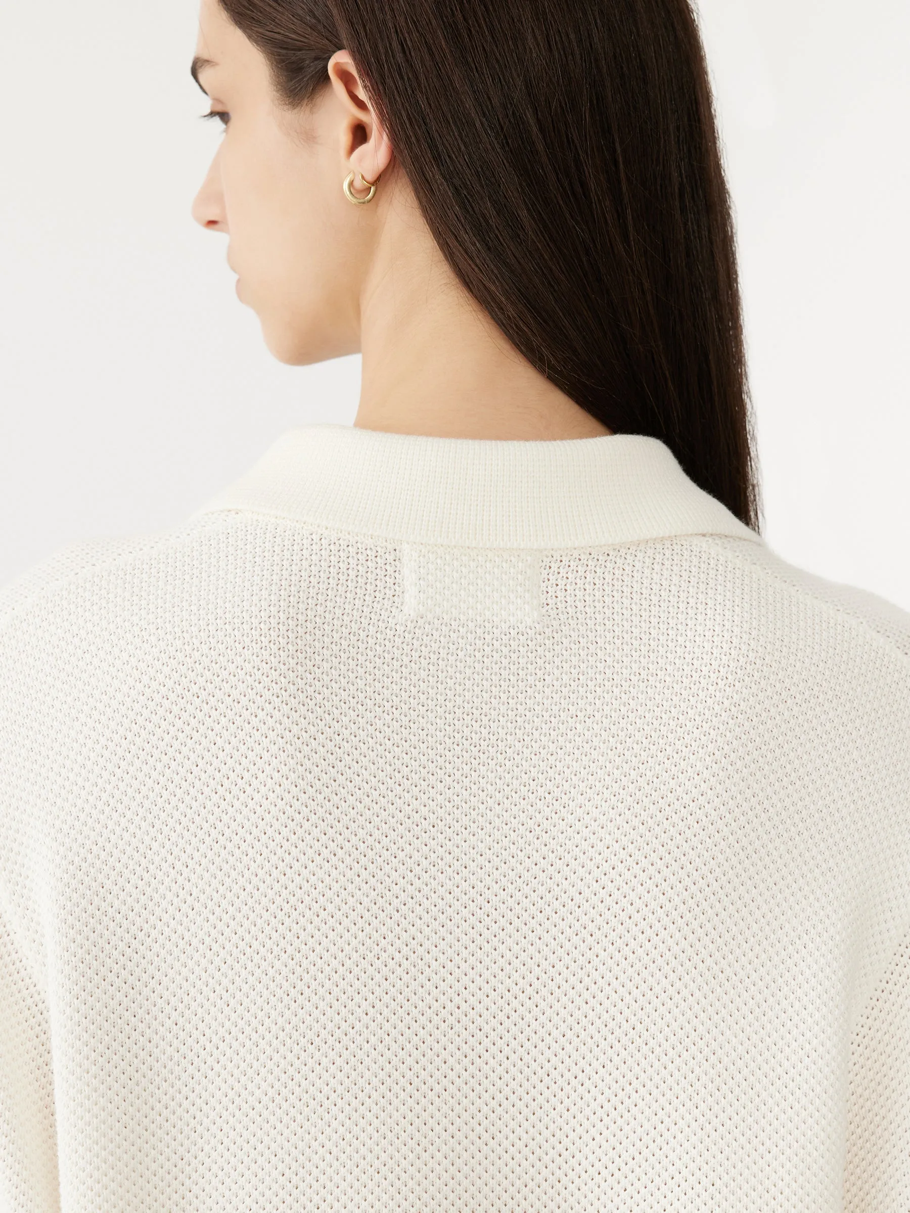 textured cotton pique polo