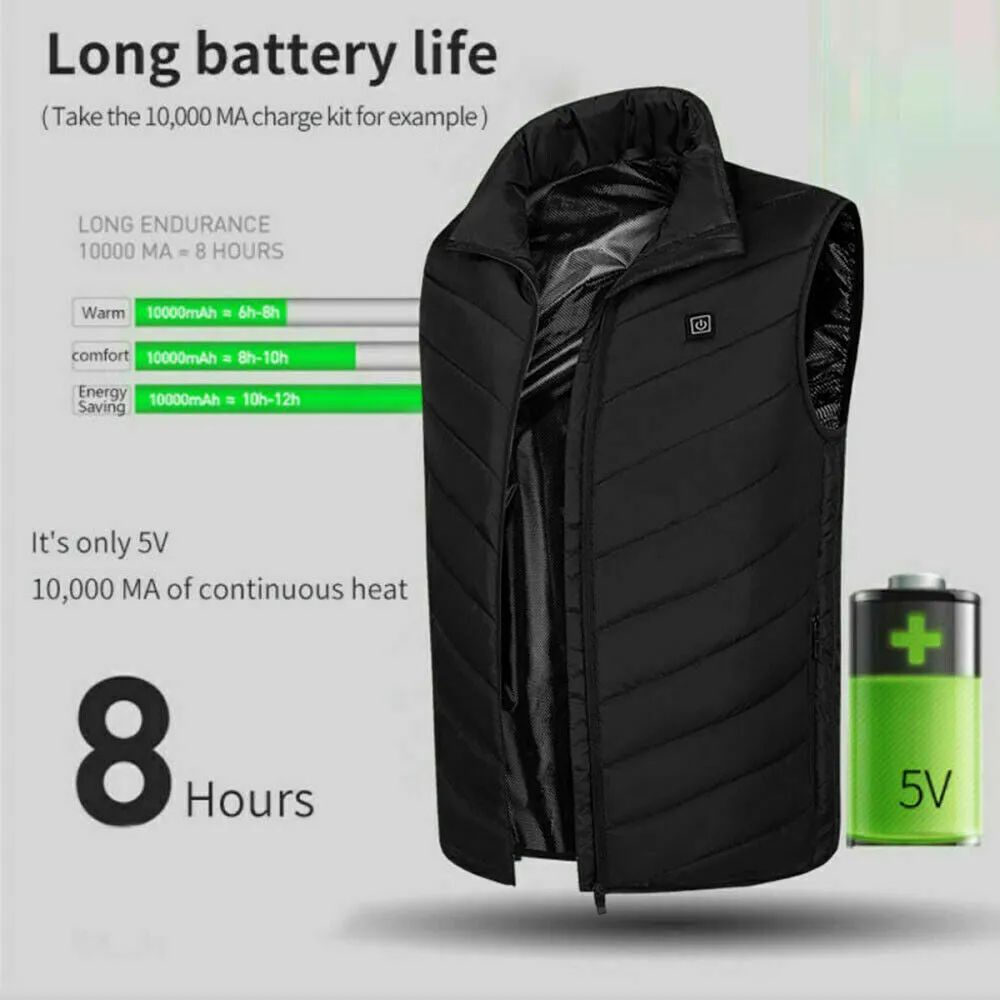 Unisex Heated Vest USB Electric Winter Body Warmer Jacket