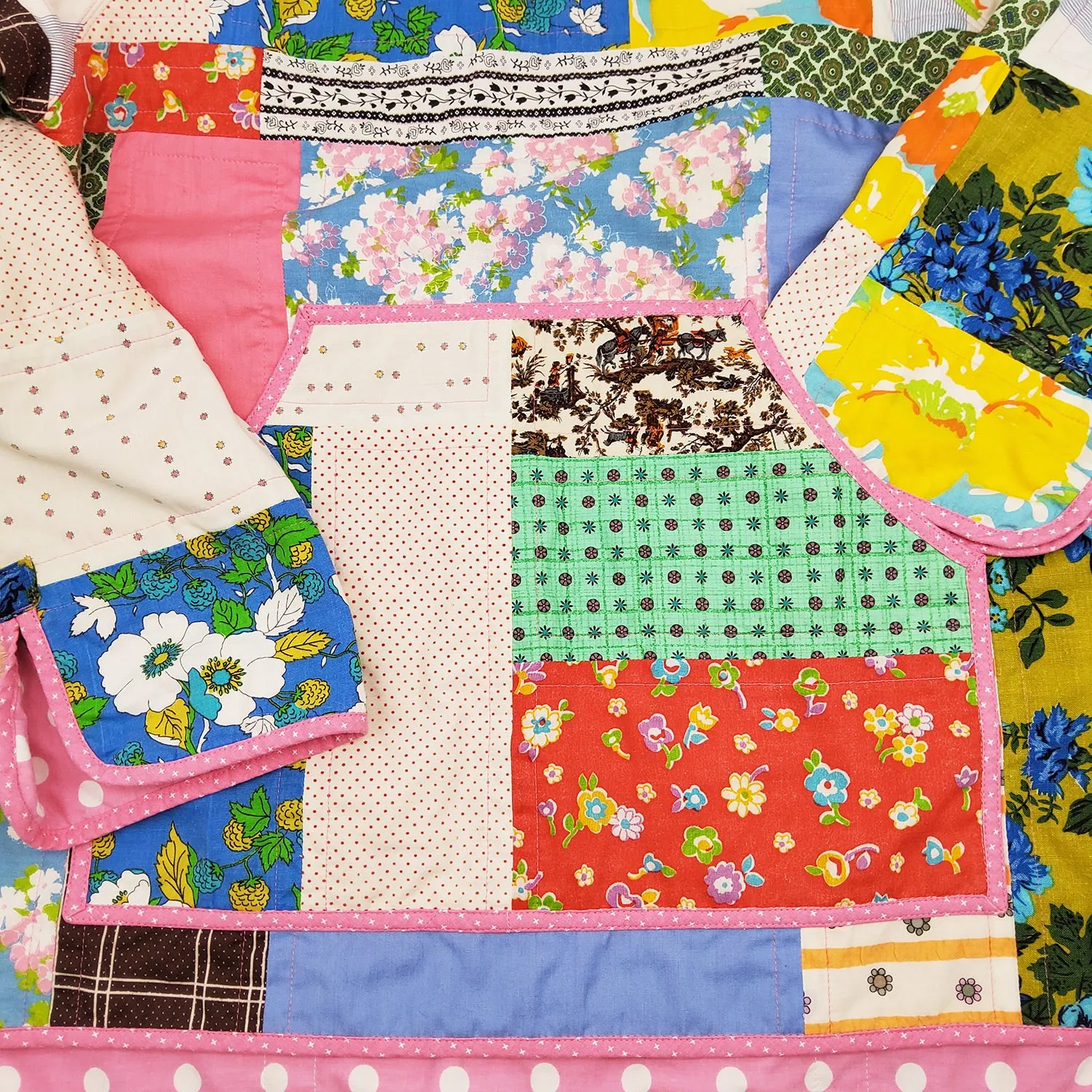 Vintage Patchwork Quilted Pullover