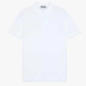 White Mycroft Sea Island Cotton Polo Shirt
